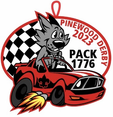 Pack 1776 Pinewood Derby 2023 patch