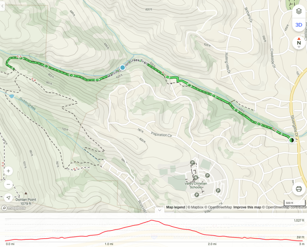 Martin Canyon Creek Trail map